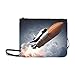 Produktbild WYYWCY Weltraumrakete umkreist die Erde Planet Pattern Benutzerdefinierte hochwertige Nylon Slim Clutch Crossbody Tasche Umhängetasche
