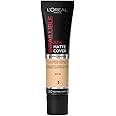 L'Oreal Paris Cover Liquid Foundation, With 4% Niacinamide, Long Lasting, Natural Finish, Available in 20 Shades, SPF 25, Infallible 24H Matte Cover, Shade 130, 30ml