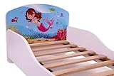 Clamaro ‚Traumland‘ Kinderbett (34 Motive + Wunschname) 70×140 oder 80×160 inkl. Matratze, Lattenrost, Bettkasten (Unterbett Schublade auf Rollen), keine scharfen Kanten und Ecken durch umlaufende ABS Kantenschutzleisten - 6