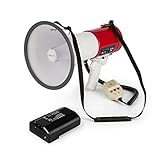 TRANSPORTABLE Y SEGURO: Gracias a la correa disponible, se puede llevar en el hombro el megáfono MEGA080USB o incluso transportarlo de forma segura durante diversas actividades.