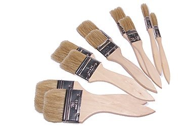 10 Malerpinsel, Pinsel Set Flachpinsel Satz Pinselsatz 5 Größen