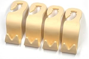 Mayco Bell Crochets de Stockage de Voiture Crochets Pour Siège Arrière Sac à Main Titulaire (Lot de 4 Beige)