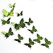 Produktbild Bobopai 12Pcs 3D Mirror Butterfly DIY Wall Stickers Home Room Art Decoration Silver (Green)