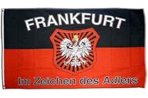 FLAGGENFRITZE Flagge Fanflagge Frankfurt Im Zeichen des Adlers - 90 x 150 cm