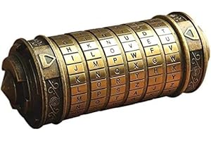 TESIN Da Vinci Code Mini Cryptex Lock Anniversary Valentine's Day Romantic Birthday Gifts for Her (Bronze)
