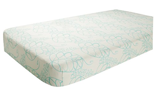 aden + anais Azure Leafy Bamboo Cot Sheet