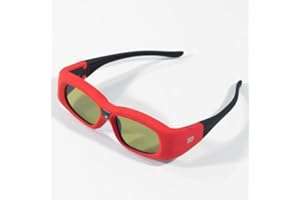 3D3 Red Rechargeable Active Shutter Glasses for Panasonic 3D TVs