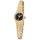 Regent Damen-Armbanduhr Elegant Analog Stahl ionenplattiert gold-Armband gold Quarz-Uhr URF378