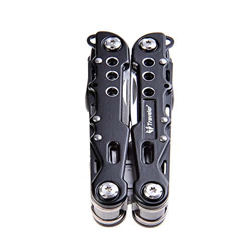 Huntington Traveler Premium Multifunktionswerkzeug: Zange und 8 Werkzeuge aus extra hartem 3CR13 Edelstahl, MQ007-8G (DE) - 2