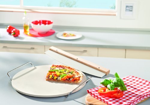 Leifheit 3159 Pizzastein rund mit Wiegemesser - 5