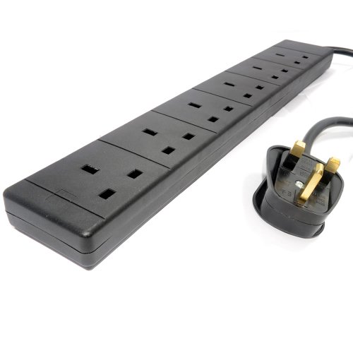 Preisvergleich Produktbild Extension Lead 6 Gang Black 5m