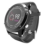 OASICS Smart Watch für Herren Damen ，Smartwatch Wasserdicht IP68 Fitness Armband, T2 Multi-Funktions-Smart-Watch-Messung der Wasserdichte Schrittfrequenz ，für Android für iOS (schwarz)