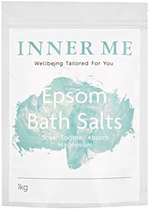 Inner Me Epsom Bath Salts - Soak Soothe Absorb - With Magnesium & Sulfate 1kg Bag