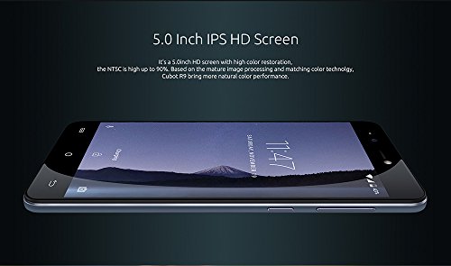 Cubot R9 Smartphone, 5.0 Pollici HD IPS Display Android 7.0 3G Telefono Cellulare, MT6580,Quad-Core, 1.3GHz , 2GB RAM + 16GB ROM, 13.0MP Doppia Telecamera Posteriore / 5.0MP, Dual Sim WiFi GPS Bluetooth Fingerprint Scanner Cellulare - Nero