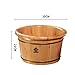 Produktbild ltzyp Cedar Fußbad Barrel Fuß Bad Barrel Haushaltswaschbecken kleine Wanne weibliche dicken Holzschaum Fuß Eimer mit Deckel