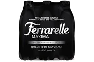 GENERICO Ferrarelle Maxima Acqua Minerale Naturale Frizzante, 500ml, Confezioni da 24, 48 o 96 Bottigliette (24 Bottigliette)