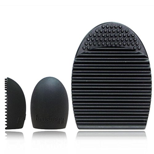 Tonsee® Silicone Cleaning Glove MakeUp Washing Brush Scrubber Board Cosmetic Clean Tool (Black)