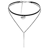❤Halskette Größe: Länge:34+6.2cm ; Bar Größe: 4.5*0.3cm; Gewicht:8g.
