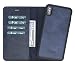Produktbild FREDO iPhone XS Max 6.5 Zoll Hülle Leder Abnehmbare 2 in 1 Handyhülle inkl. Kartenfächer für Apple iPhone XS Max Handytasche/Cases mit Magnet/Hand Made in Europe (Navy Blau)