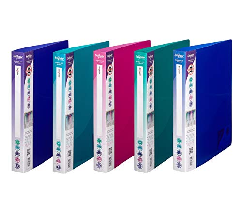 Snopake 2 Ring 25mm A4 Original Ring Binder Pack of 10 Pieces - Assorted Electra Colours