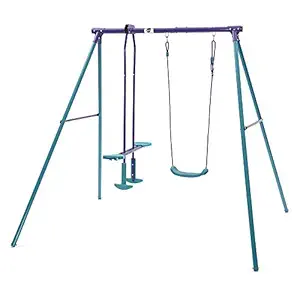 Plum Helios Metal Single Swing and Glider Set