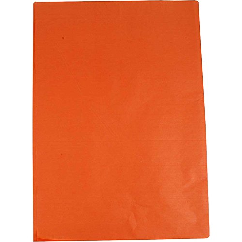 Seidenpapier, Blatt 50×70 cm, orange, 25 Blatt - 2