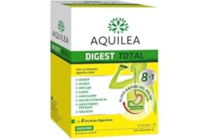 AQUILEA | Digest Total | 12 sticks (Manzanilla) | Actúa rápidamente combatiendo 8 síntomas digestivos | Combinación eficaz de ingredientes y 8 enzimas digestivas