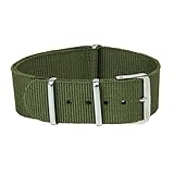 LEXPON Uhr Armband Uhrarmband Armee Gruen Militaerarmee Nylon Band Armbanduhr Bandwechsel 20mm