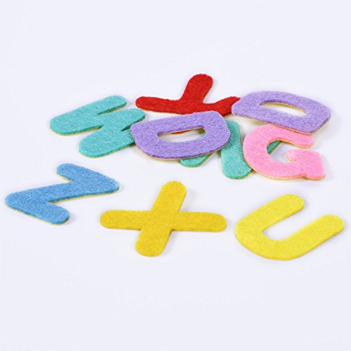 Shappy 1 Zoll Filz Buchstabe Aufkleber Selbstklebende Buchstaben Aufkleber für DIY Handwerk Dekoration, Verschiedene Farben, 500 Stück - 3
