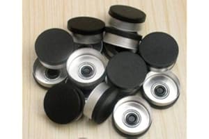 KT TECH 200pcs/lot 20mm Aluminum plastic caps flip off caps for glass vials (Black)