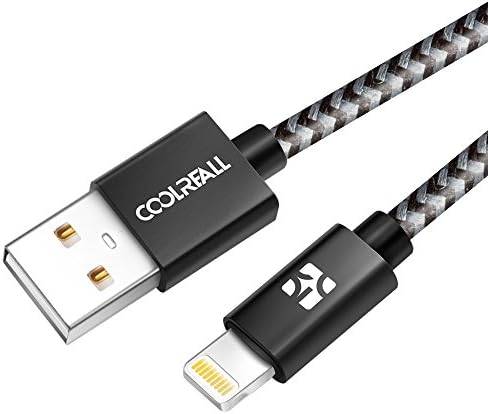iPhone Charger Coolreall Lightning to USB Cable Nylon Braided Sync and Charging Apple Lightning Cable 3.3 ft/1 M- [Apple MFI Certified] Data Cable for iPhone 7 Plus 6 6S Plus SE 5S 5S 5C 5, iPad Pro Air, iPad 2 3 4 Mini, iPod (Black)