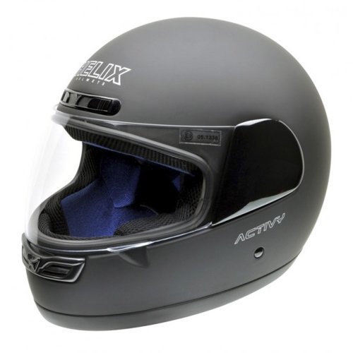 NZI Activy Casco de Moto, Negro Mate, 55-56 (S)