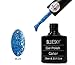 Bluesky Kit With Diamond Glitter Sea Blue Uv Led Nail Gel Polish