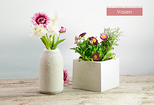 Do It Yourself Beton „EXTREME“ 1,75 kg | Hochfester Gieß-Beton, Kreativ Beton und Bastelbeton zur DIY Gestaltung | für kreative Deko-Ideen | Zement grau | - 4