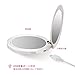 Foldable LED Travel Mirror, Plemo Portable USB Charging LED Makeup Mirror, 1x and 2x Magnification Compact Travel Mirror