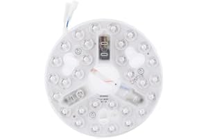 Asixxsix Kit de iluminación LED de 5.3 pulgadas para ventilador de techo, luz empotrada, panel de repuesto para ventilador de techo, 15W, 3000K, 4200K, 6500K
