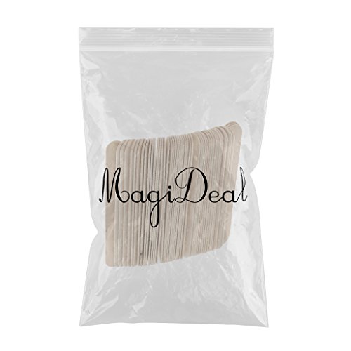 MagiDeal 50 Stück Holz Stäbchen, natur Birkenholz, 15*1.8*0.2cm als Rührstäbchen, Holzspatel - 2