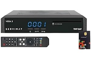 SERVIMAT Récepteur TV Satellite Full HD + Carte d'accès TNTSAT V6 Astra 19.2E