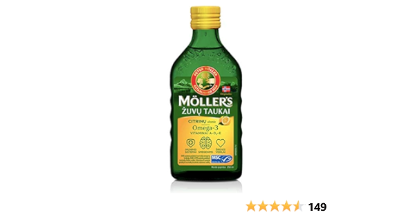 Moller's Fish Oil OMEGA-3 -LEMON Flavour- Baby Children Adults : Amazon.fr:  Hygiène et Santé