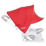 ABC Design Sonnensegel / Sonnendach, Sonnenverdeck, Sonnenschutz mit UV-Schutz 50+ für Kinderwagen und Buggys / Cranberry / praktische Sonnenschirm Alternative