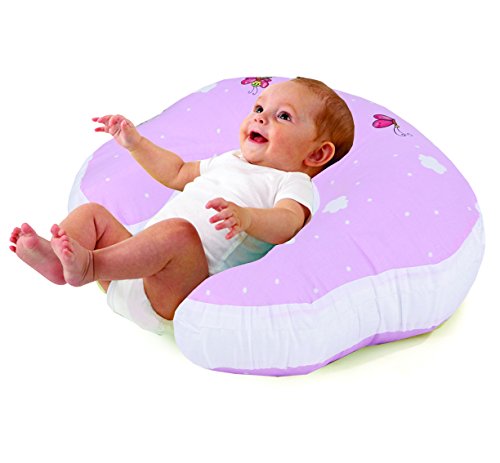 Love2Sleep BABY FEEDING/ NURSING PILLOW HOLLOWFIBRE FILLED FOR COMPLETE SUPPORT: PINK CLOUD