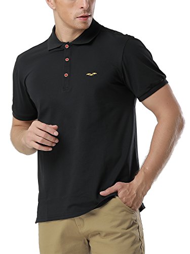 MIER-Mens-Golf-Polo-T-Shirts-Pique-Polo-Tops-Short-Sleeve-Quick-Dry