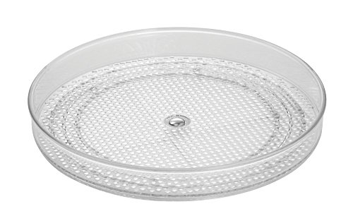 mDesign Drehteller Drehbarer Kosmetik-Organizer für Waschtisch Schrank zum Aufbewahren von Makeup, Kosmetika – 23 cm, Durchsichtig - 3