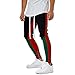 Produktbild Ba Zha Hei Mode Männer Persönlichkeit Freizeit Nähen Bewegung Hose Herren Sport Jogging Fitness Hose beiläufige lose Jogginghose Kordelzug Slim Fit Freizeithose (M, Grün)