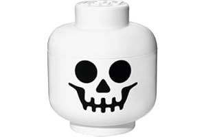 Room Copenhagen 40311728 40310109 Tête de Rangement Lego Format S Squelette Fantôme Polypropylène Blanc, (PP), 16 cm