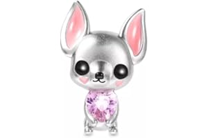 Mar's Designs - Charm perro Chihuahua | Regalos originales mujer | Colgantes mujer | Compatibles Pulsera Pandora Charm | Regalo amigas, novia | perrito