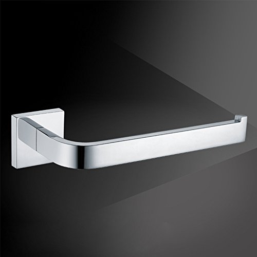 Weare Home 1 Stück Edelstahl Chrom finished modern silbern einfach Design Badezimmer Accessoires Handtuchring Handtuchhalter Wandmontag Wandhalterung Bohren - 4