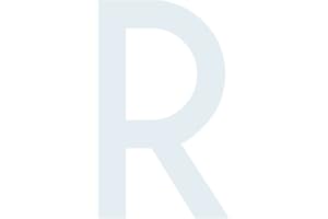 1peak Buchstaben Aufkleber, wetterfest, einzelner Buchstabe R, weiß, 5cm (50mm) großgeschrieben