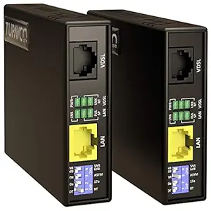 Ethernet Extender Kit - Tupavco TUPEX-100 Pair - VDSL2 Bridge Modem Network Repeater Range Distance up to 1 Mile/7000FT over Single Pair Phone Copper Wire - VDSL High Speed Broadband 100/100 Mbps ...