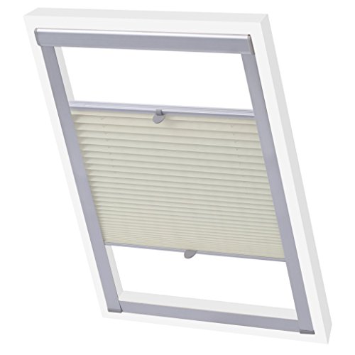 vidaXL Faltstore für Velux Plissee Faltrollo Faltstores Jalousie Creme P08/408/PK08